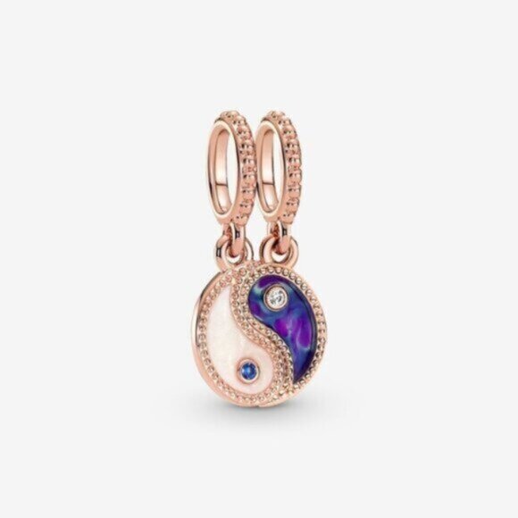 Pandora Splittable Yin & Yang Sparkling Dangle Charm - Picture 1 of 4